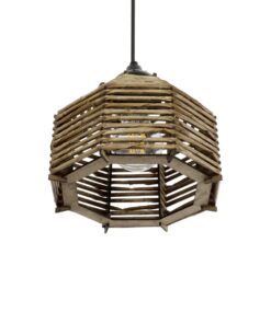 GLOBOSTAR® JUTTO 205-0040 Boho Κρεμαστό Φωτιστικό Οροφής με Ντουί 1 x E27 AC 220-240V IP20 – Μπεζ – M20 x Π20 x Υ18cm