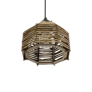 GLOBOSTAR® JUTTO 205-0040 Boho Κρεμαστό Φωτιστικό Οροφής με Ντουί 1 x E27 AC 220-240V IP20 – Μπεζ – M20 x Π20 x Υ18cm