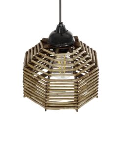 GLOBOSTAR® JUTTO 205-0040 Boho Κρεμαστό Φωτιστικό Οροφής με Ντουί 1 x E27 AC 220-240V IP20 – Μπεζ – M20 x Π20 x Υ18cm