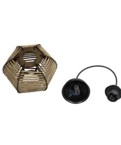 GLOBOSTAR® JUTTI 205-0041 Boho Κρεμαστό Φωτιστικό Οροφής με Ντουί 1 x E27 AC 220-240V IP20 – Μπεζ – M20 x Π20 x Υ18cm