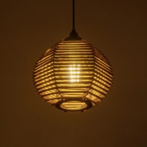 GLOBOSTAR® JUTTI 205-0041 Boho Κρεμαστό Φωτιστικό Οροφής με Ντουί 1 x E27 AC 220-240V IP20 – Μπεζ – M20 x Π20 x Υ18cm