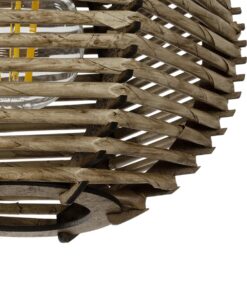 GLOBOSTAR® JUTTI 205-0041 Boho Κρεμαστό Φωτιστικό Οροφής με Ντουί 1 x E27 AC 220-240V IP20 – Μπεζ – M20 x Π20 x Υ18cm