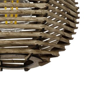 GLOBOSTAR® JUTTI 205-0041 Boho Κρεμαστό Φωτιστικό Οροφής με Ντουί 1 x E27 AC 220-240V IP20 – Μπεζ – M20 x Π20 x Υ18cm