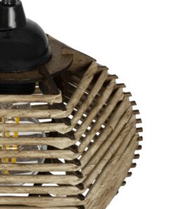 GLOBOSTAR® JUTTI 205-0041 Boho Κρεμαστό Φωτιστικό Οροφής με Ντουί 1 x E27 AC 220-240V IP20 – Μπεζ – M20 x Π20 x Υ18cm