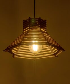 GLOBOSTAR® JUTTI 205-0042 Boho Κρεμαστό Φωτιστικό Οροφής με Ντουί 1 x E27 AC 220-240V IP20 – Μπεζ – M26 x Π26 x Υ15cm