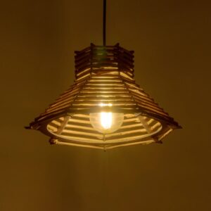 GLOBOSTAR® JUTTI 205-0042 Boho Κρεμαστό Φωτιστικό Οροφής με Ντουί 1 x E27 AC 220-240V IP20 – Μπεζ – M26 x Π26 x Υ15cm