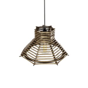 GLOBOSTAR® JUTTI 205-0042 Boho Κρεμαστό Φωτιστικό Οροφής με Ντουί 1 x E27 AC 220-240V IP20 – Μπεζ – M26 x Π26 x Υ15cm