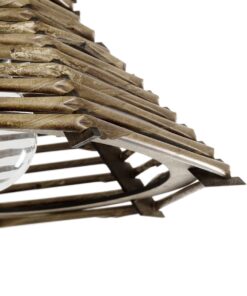 GLOBOSTAR® JUTTI 205-0042 Boho Κρεμαστό Φωτιστικό Οροφής με Ντουί 1 x E27 AC 220-240V IP20 – Μπεζ – M26 x Π26 x Υ15cm