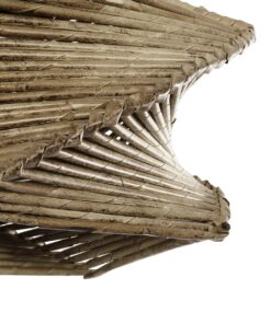 GLOBOSTAR® HUSLE 205-0043 Boho Κρεμαστό Φωτιστικό Οροφής με Ντουί 1 x E27 AC 220-240V IP20 – Μπεζ – M28 x Π28 x Υ19cm