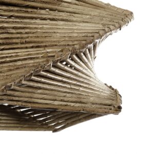 GLOBOSTAR® HUSLE 205-0043 Boho Κρεμαστό Φωτιστικό Οροφής με Ντουί 1 x E27 AC 220-240V IP20 – Μπεζ – M28 x Π28 x Υ19cm