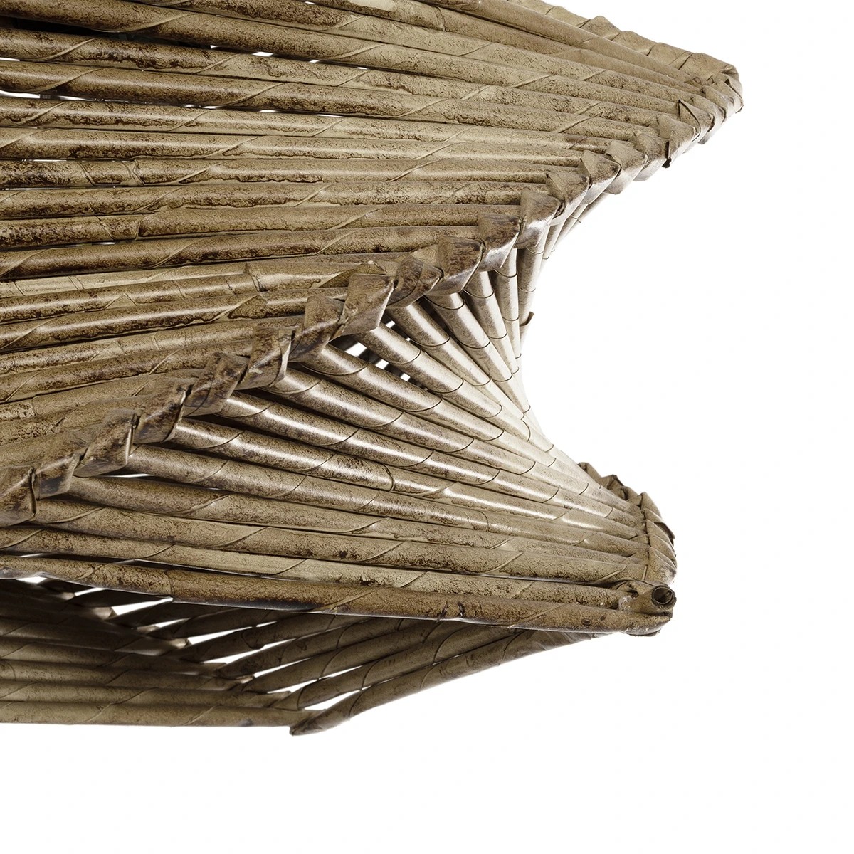 GLOBOSTAR® HUSLE 205-0043 Boho Κρεμαστό Φωτιστικό Οροφής με Ντουί 1 x E27 AC 220-240V IP20 – Μπεζ – M28 x Π28 x Υ19cm