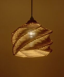 GLOBOSTAR® HUSLE 205-0044 Boho Κρεμαστό Φωτιστικό Οροφής με Ντουί 1 x E27 AC 220-240V IP20 – Μπεζ – M24 x Π24 x Υ21cm