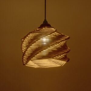 GLOBOSTAR® HUSLE 205-0044 Boho Κρεμαστό Φωτιστικό Οροφής με Ντουί 1 x E27 AC 220-240V IP20 – Μπεζ – M24 x Π24 x Υ21cm