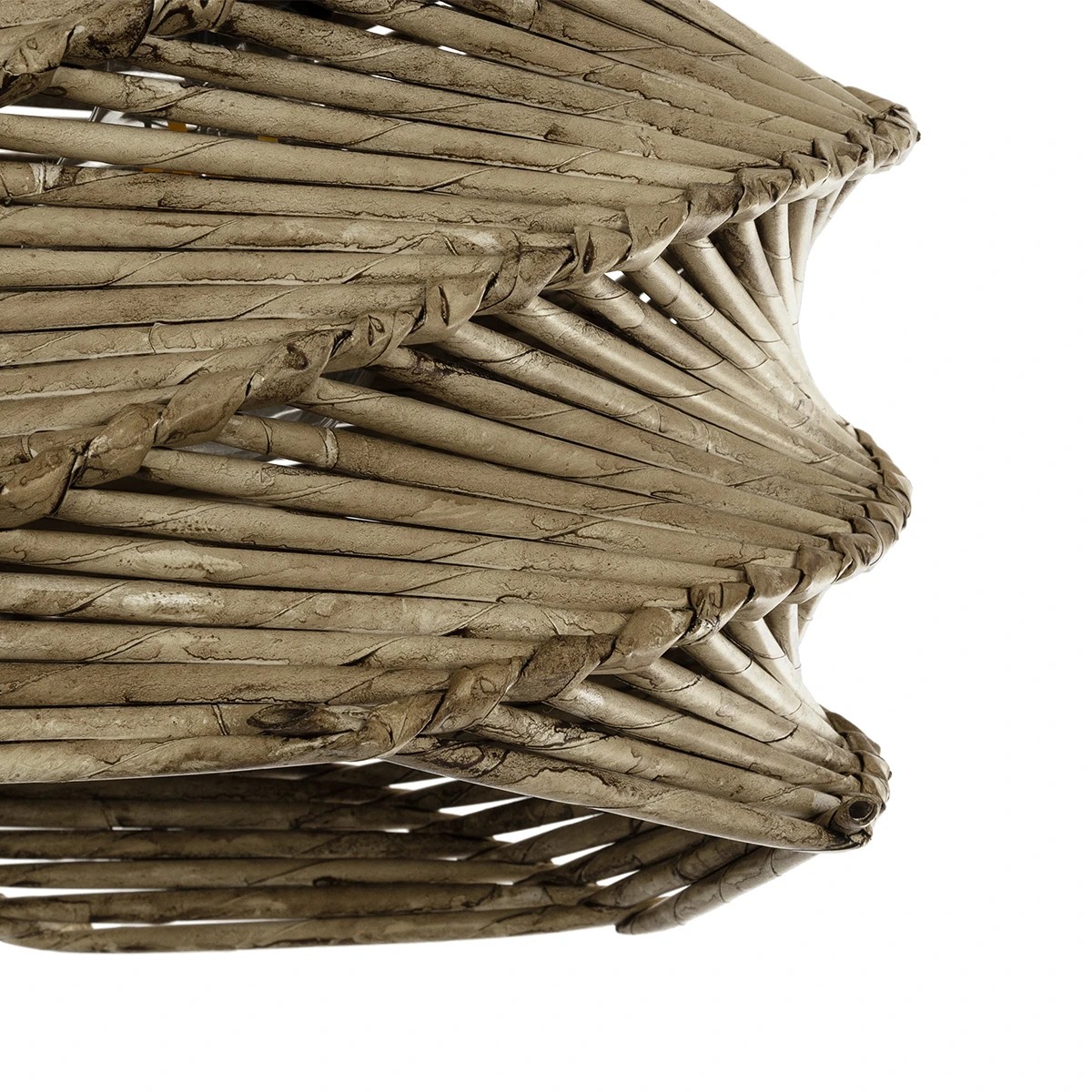 GLOBOSTAR® HUSLE 205-0044 Boho Κρεμαστό Φωτιστικό Οροφής με Ντουί 1 x E27 AC 220-240V IP20 – Μπεζ – M24 x Π24 x Υ21cm