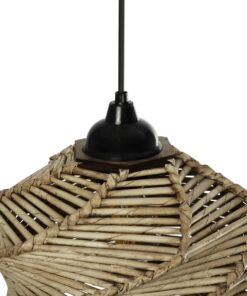 GLOBOSTAR® HUSLE 205-0044 Boho Κρεμαστό Φωτιστικό Οροφής με Ντουί 1 x E27 AC 220-240V IP20 – Μπεζ – M24 x Π24 x Υ21cm