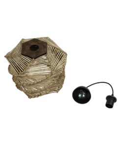 GLOBOSTAR® HUSLE 205-0045 Boho Κρεμαστό Φωτιστικό Οροφής με Ντουί 1 x E27 AC 220-240V IP20 – Μπεζ – M31 x Π31 x Υ28cm