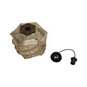 GLOBOSTAR® HUSLE 205-0045 Boho Κρεμαστό Φωτιστικό Οροφής με Ντουί 1 x E27 AC 220-240V IP20 – Μπεζ – M31 x Π31 x Υ28cm