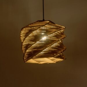 GLOBOSTAR® HUSLE 205-0045 Boho Κρεμαστό Φωτιστικό Οροφής με Ντουί 1 x E27 AC 220-240V IP20 – Μπεζ – M31 x Π31 x Υ28cm