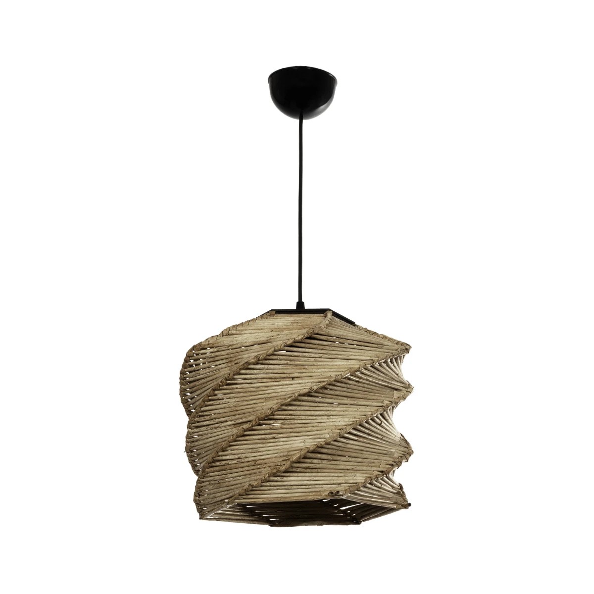 GLOBOSTAR® HUSLE 205-0045 Boho Κρεμαστό Φωτιστικό Οροφής με Ντουί 1 x E27 AC 220-240V IP20 – Μπεζ – M31 x Π31 x Υ28cm