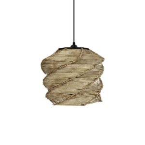 GLOBOSTAR® HUSLE 205-0045 Boho Κρεμαστό Φωτιστικό Οροφής με Ντουί 1 x E27 AC 220-240V IP20 – Μπεζ – M31 x Π31 x Υ28cm