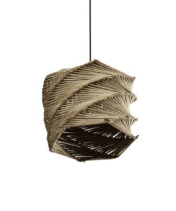 GLOBOSTAR® HUSLE 205-0045 Boho Κρεμαστό Φωτιστικό Οροφής με Ντουί 1 x E27 AC 220-240V IP20 – Μπεζ – M31 x Π31 x Υ28cm