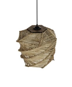 GLOBOSTAR® HUSLE 205-0045 Boho Κρεμαστό Φωτιστικό Οροφής με Ντουί 1 x E27 AC 220-240V IP20 – Μπεζ – M31 x Π31 x Υ28cm