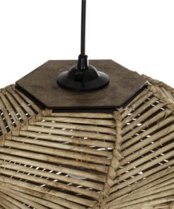 GLOBOSTAR® HUSLE 205-0045 Boho Κρεμαστό Φωτιστικό Οροφής με Ντουί 1 x E27 AC 220-240V IP20 – Μπεζ – M31 x Π31 x Υ28cm