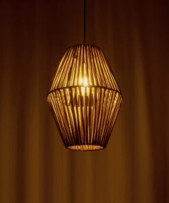 GLOBOSTAR® CASTILLO 205-0046 Boho Κρεμαστό Φωτιστικό Οροφής με Ντουί 1 x E27 AC 220-240V IP20 – Μπεζ – M26 x Π26 x Υ36cm