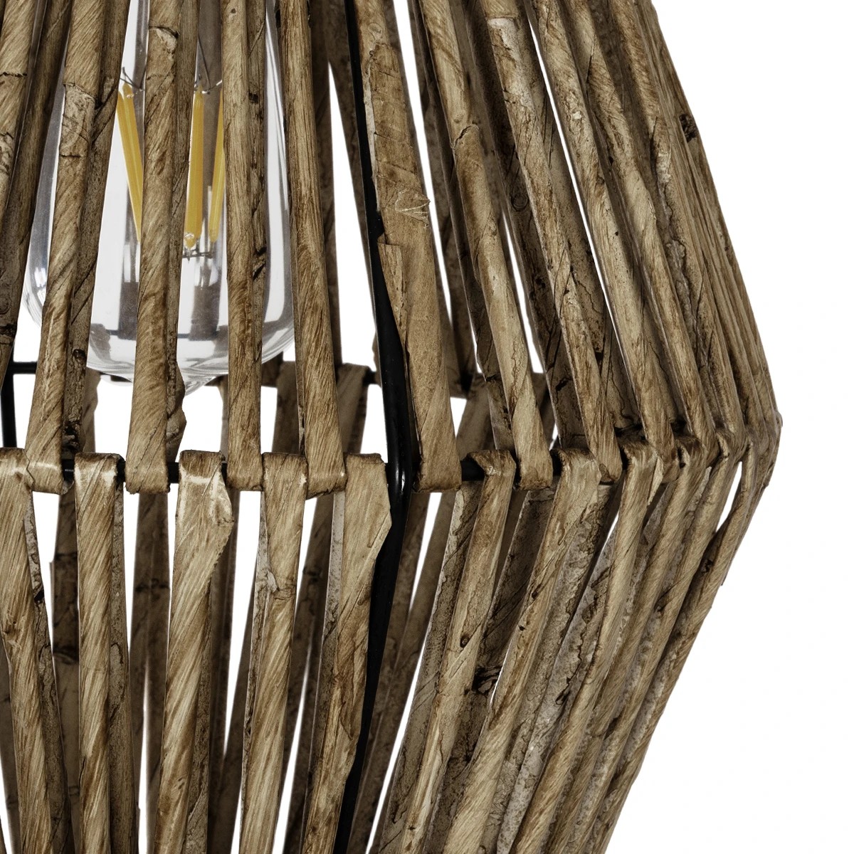 GLOBOSTAR® CASTILLO 205-0046 Boho Κρεμαστό Φωτιστικό Οροφής με Ντουί 1 x E27 AC 220-240V IP20 – Μπεζ – M26 x Π26 x Υ36cm