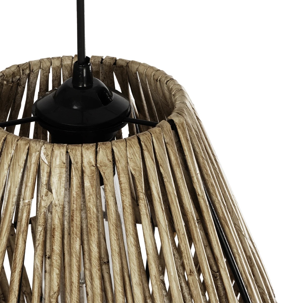 GLOBOSTAR® CASTILLO 205-0046 Boho Κρεμαστό Φωτιστικό Οροφής με Ντουί 1 x E27 AC 220-240V IP20 – Μπεζ – M26 x Π26 x Υ36cm