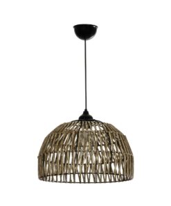 GLOBOSTAR® ARANCIA 205-0047 Boho Κρεμαστό Φωτιστικό Οροφής με Ντουί 1 x E27 AC 220-240V IP20 – Μπεζ – M35 x Π35 x Υ26cm