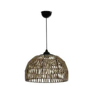 GLOBOSTAR® ARANCIA 205-0047 Boho Κρεμαστό Φωτιστικό Οροφής με Ντουί 1 x E27 AC 220-240V IP20 – Μπεζ – M35 x Π35 x Υ26cm