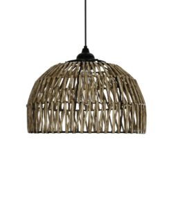 GLOBOSTAR® ARANCIA 205-0047 Boho Κρεμαστό Φωτιστικό Οροφής με Ντουί 1 x E27 AC 220-240V IP20 – Μπεζ – M35 x Π35 x Υ26cm