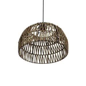 GLOBOSTAR® ARANCIA 205-0047 Boho Κρεμαστό Φωτιστικό Οροφής με Ντουί 1 x E27 AC 220-240V IP20 – Μπεζ – M35 x Π35 x Υ26cm