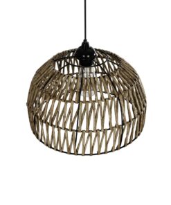 GLOBOSTAR® ARANCIA 205-0047 Boho Κρεμαστό Φωτιστικό Οροφής με Ντουί 1 x E27 AC 220-240V IP20 – Μπεζ – M35 x Π35 x Υ26cm