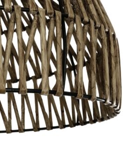 GLOBOSTAR® ARANCIA 205-0047 Boho Κρεμαστό Φωτιστικό Οροφής με Ντουί 1 x E27 AC 220-240V IP20 – Μπεζ – M35 x Π35 x Υ26cm