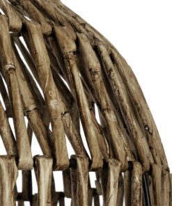 GLOBOSTAR® ARANCIA 205-0047 Boho Κρεμαστό Φωτιστικό Οροφής με Ντουί 1 x E27 AC 220-240V IP20 – Μπεζ – M35 x Π35 x Υ26cm