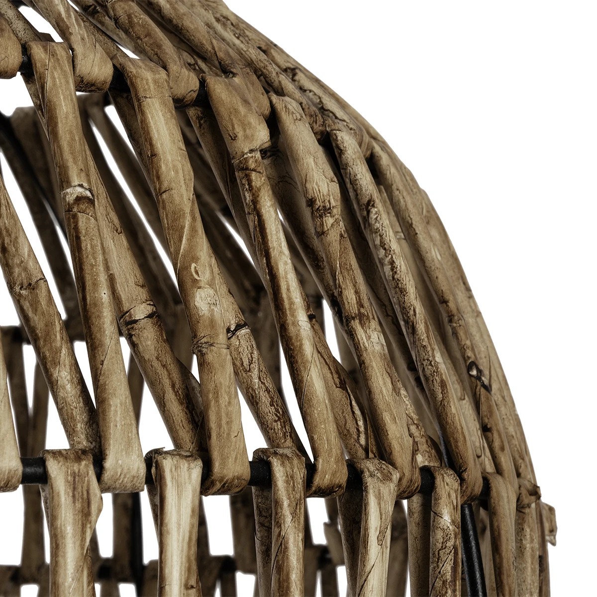 GLOBOSTAR® ARANCIA 205-0047 Boho Κρεμαστό Φωτιστικό Οροφής με Ντουί 1 x E27 AC 220-240V IP20 – Μπεζ – M35 x Π35 x Υ26cm