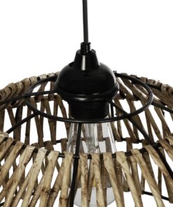 GLOBOSTAR® ARANCIA 205-0047 Boho Κρεμαστό Φωτιστικό Οροφής με Ντουί 1 x E27 AC 220-240V IP20 – Μπεζ – M35 x Π35 x Υ26cm