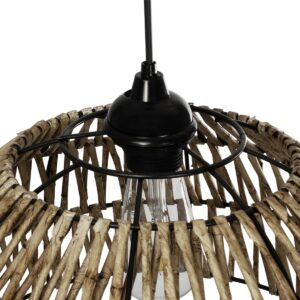 GLOBOSTAR® ARANCIA 205-0047 Boho Κρεμαστό Φωτιστικό Οροφής με Ντουί 1 x E27 AC 220-240V IP20 – Μπεζ – M35 x Π35 x Υ26cm