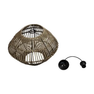 GLOBOSTAR® KEGEL 205-0048 Boho Κρεμαστό Φωτιστικό Οροφής με Ντουί 1 x E27 AC 220-240V IP20 – Μπεζ – M46 x Π46 x Υ35cm