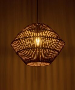 GLOBOSTAR® KEGEL 205-0048 Boho Κρεμαστό Φωτιστικό Οροφής με Ντουί 1 x E27 AC 220-240V IP20 – Μπεζ – M46 x Π46 x Υ35cm