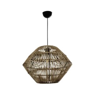 GLOBOSTAR® KEGEL 205-0048 Boho Κρεμαστό Φωτιστικό Οροφής με Ντουί 1 x E27 AC 220-240V IP20 – Μπεζ – M46 x Π46 x Υ35cm