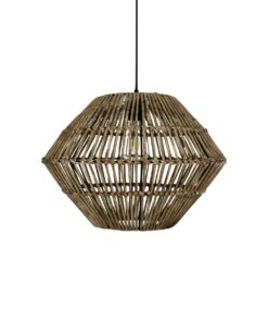 GLOBOSTAR® KEGEL 205-0048 Boho Κρεμαστό Φωτιστικό Οροφής με Ντουί 1 x E27 AC 220-240V IP20 – Μπεζ – M46 x Π46 x Υ35cm