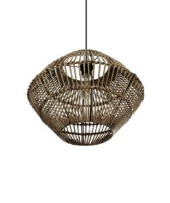 GLOBOSTAR® KEGEL 205-0048 Boho Κρεμαστό Φωτιστικό Οροφής με Ντουί 1 x E27 AC 220-240V IP20 – Μπεζ – M46 x Π46 x Υ35cm