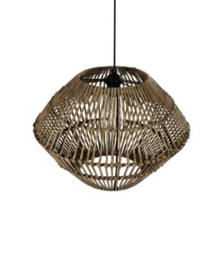 GLOBOSTAR® KEGEL 205-0048 Boho Κρεμαστό Φωτιστικό Οροφής με Ντουί 1 x E27 AC 220-240V IP20 – Μπεζ – M46 x Π46 x Υ35cm