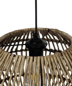 GLOBOSTAR® KEGEL 205-0048 Boho Κρεμαστό Φωτιστικό Οροφής με Ντουί 1 x E27 AC 220-240V IP20 – Μπεζ – M46 x Π46 x Υ35cm