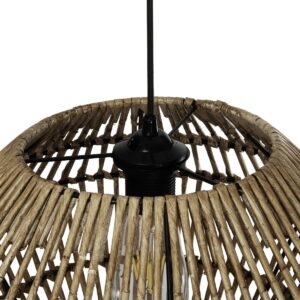 GLOBOSTAR® KEGEL 205-0048 Boho Κρεμαστό Φωτιστικό Οροφής με Ντουί 1 x E27 AC 220-240V IP20 – Μπεζ – M46 x Π46 x Υ35cm