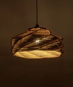 GLOBOSTAR® OLET 205-0049 Boho Κρεμαστό Φωτιστικό Οροφής με Ντουί 1 x E27 AC 220-240V IP20 – Μπεζ – M38 x Π38 x Υ23cm