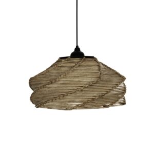 GLOBOSTAR® OLET 205-0049 Boho Κρεμαστό Φωτιστικό Οροφής με Ντουί 1 x E27 AC 220-240V IP20 – Μπεζ – M38 x Π38 x Υ23cm